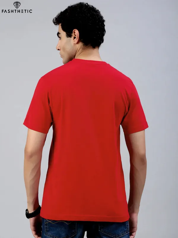 Red_Cotton_Hidden_T_Shirt_For_Adults