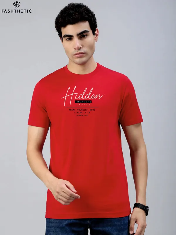 Red_Cotton_Hidden_T_Shirt_For_Adults