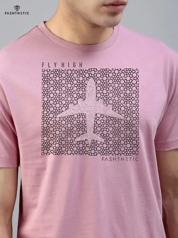 Light_Pink_Cotton_Fly_High_T_Shirt_For_Adults
