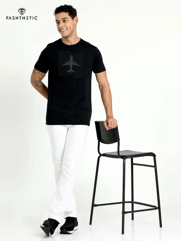 Black_Cotton_Fly_High_T_Shirt_For_Adults