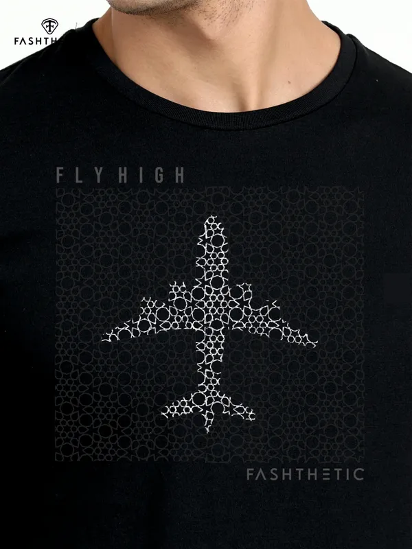 Black_Cotton_Fly_High_T_Shirt_For_Adults