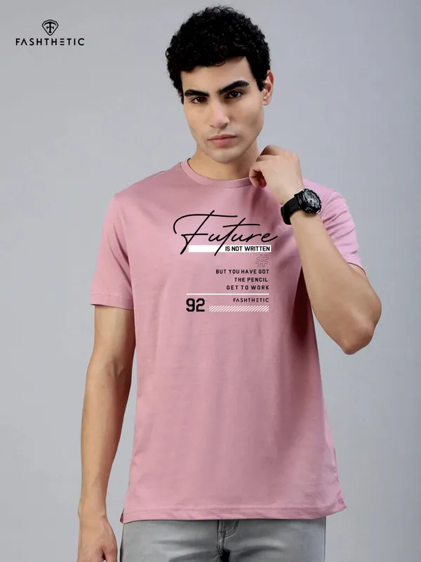 Light_Pink_Cotton_Future_T_Shirt_For_Adults