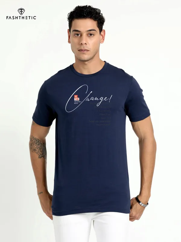 Navy_Cotton_Change_T_Shirt_For_Adults