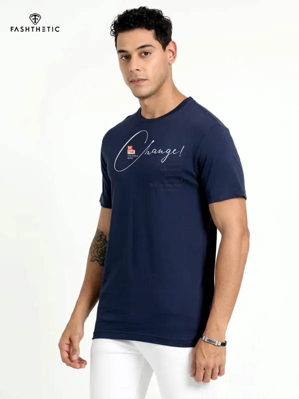 Navy_Cotton_Change_T_Shirt_For_Adults