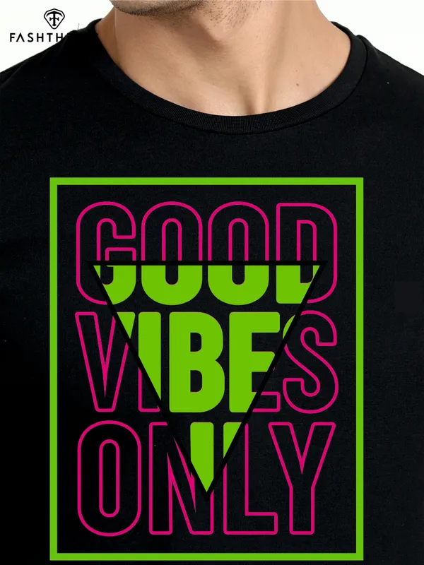 Black_Cotton_Neon_Good_Vibes_T_Shirt_For_Adults