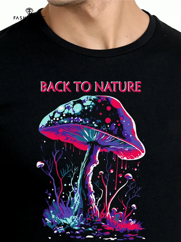 Black_Cotton_Neon_Back_To_Nature_T_Shirt_For_Adults