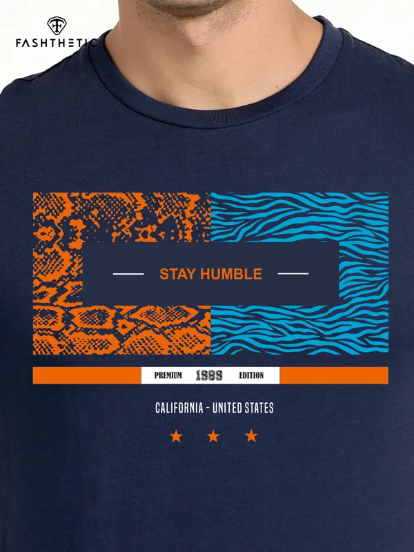 Navy_Blue_Cotton_Stay_Humble_T_Shirt_For_Adults