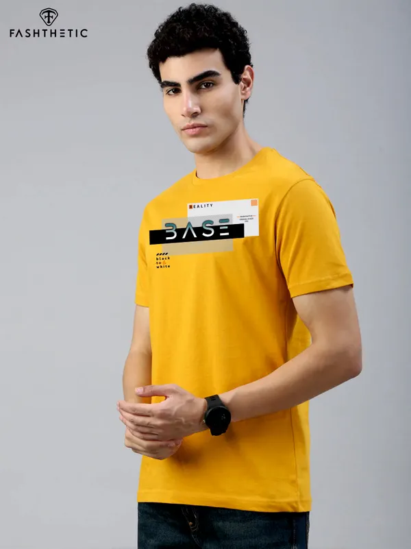 Mustard_Cotton_Base_T_Shirt_For_Adults