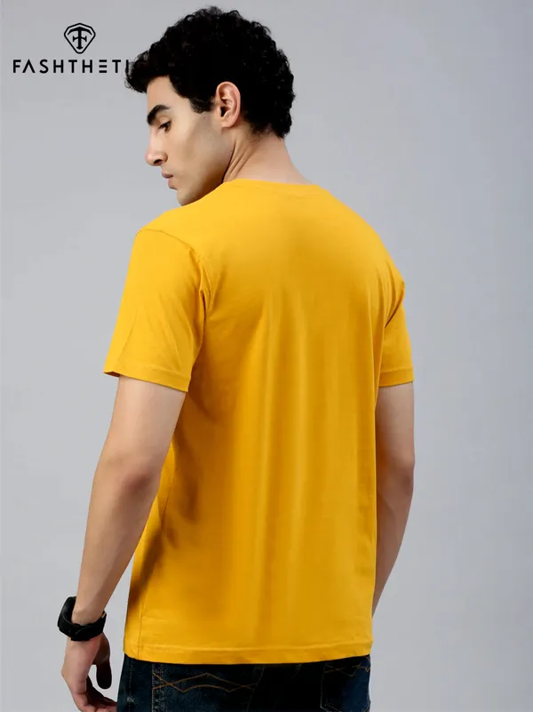 Mustard_Cotton_Modern_T_Shirt_For_Adults