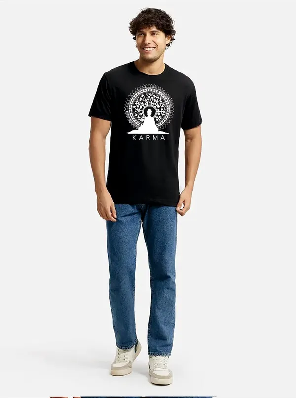Black_Cotton_Karma_T_Shirt_For_Adults