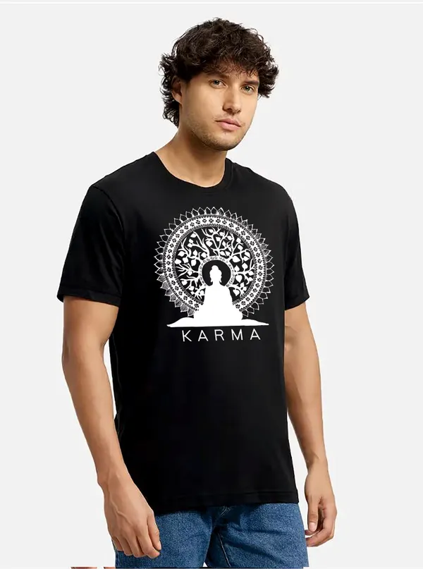 Black_Cotton_Karma_T_Shirt_For_Adults
