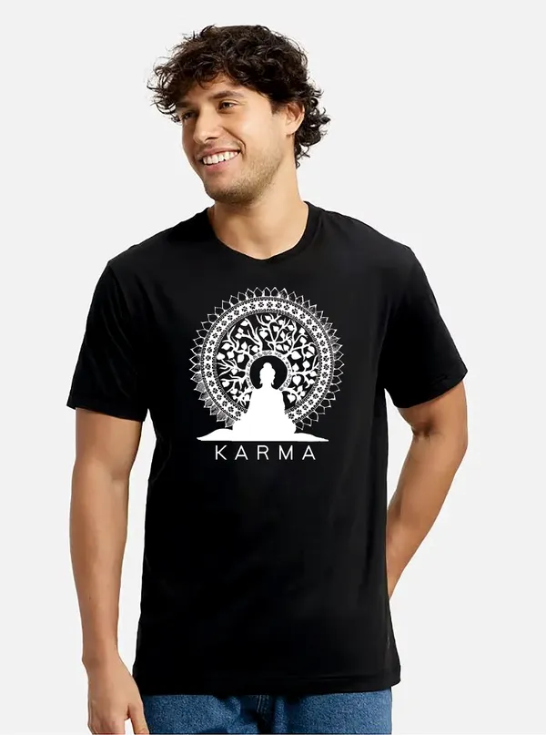 Black_Cotton_Karma_T_Shirt_For_Adults