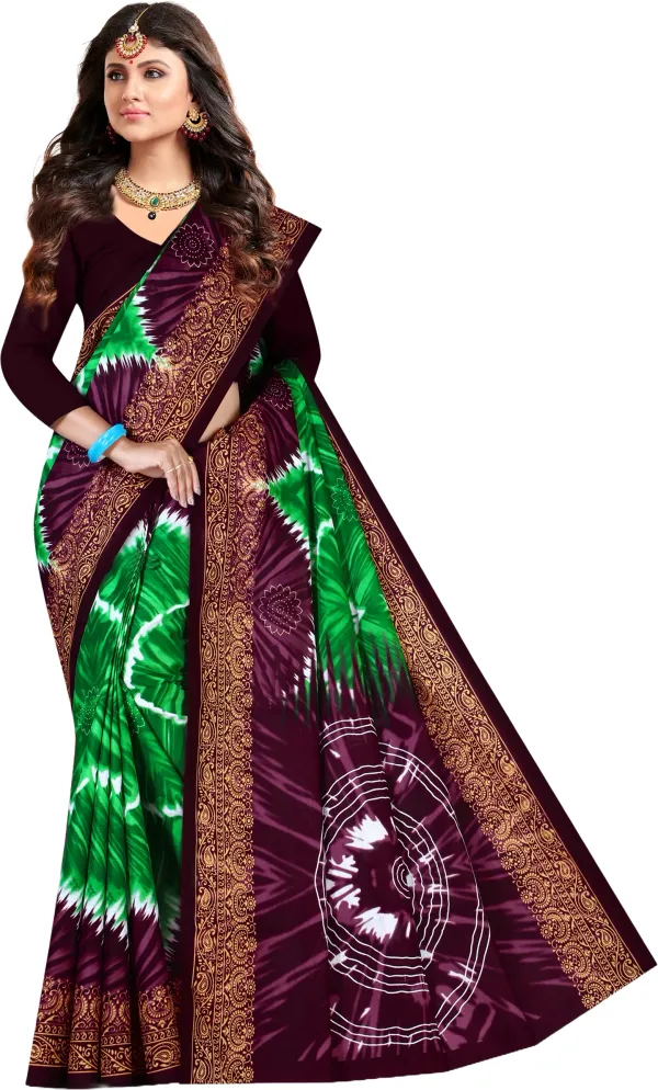 Green_&_Wine_Pure_Cotton_Sambalpuri_Printed_Saree_Push_Premium_For_Women