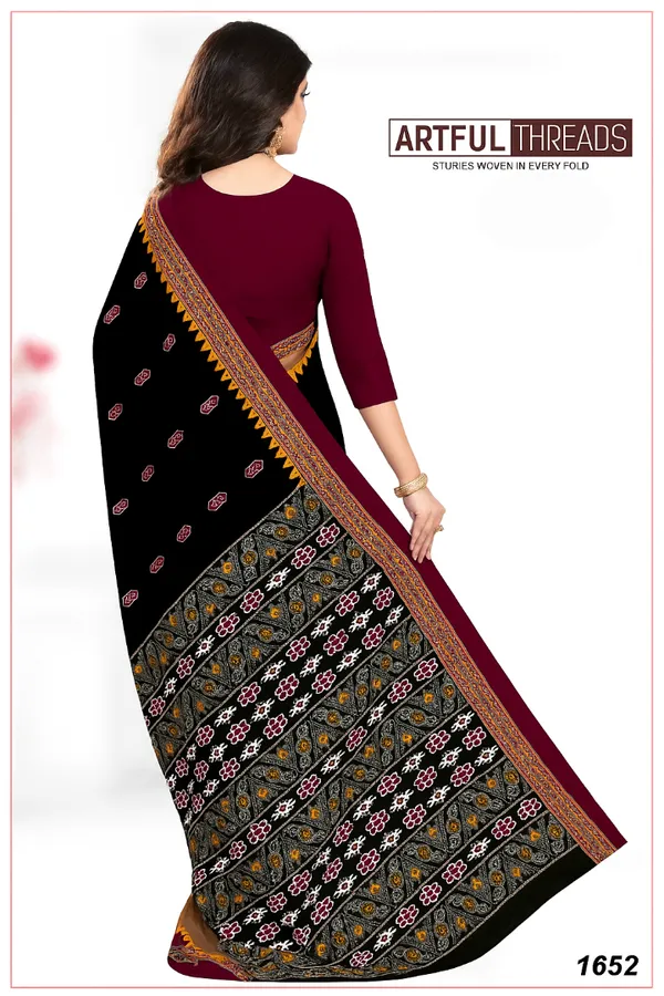Multicolor_Pure_Cotton_Sambalpuri_Printed_Saree_Push_Premium_For_Women