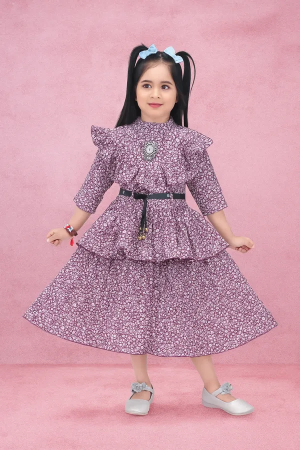 Star_Print_Frock_Purple