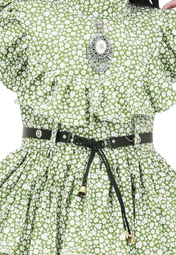 Bsy_Star_Print_Frock_Green