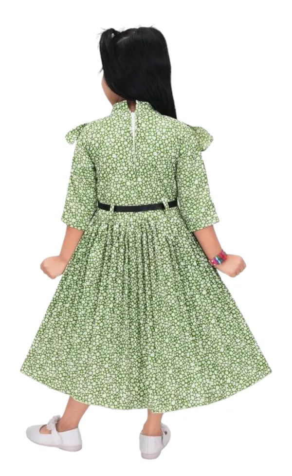 Bsy_Star_Print_Frock_Green