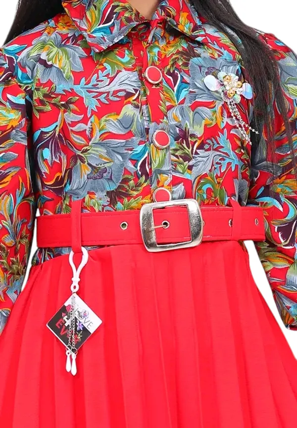 bsy_rangoli_print_frock_Red