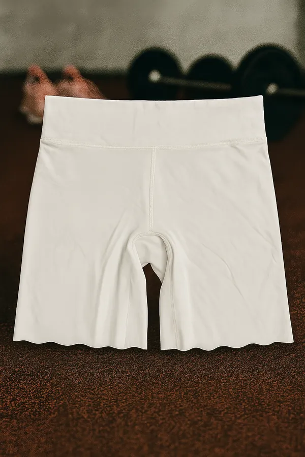 Grey_Cotton_Semi_Bonded_Shorts_For_Women