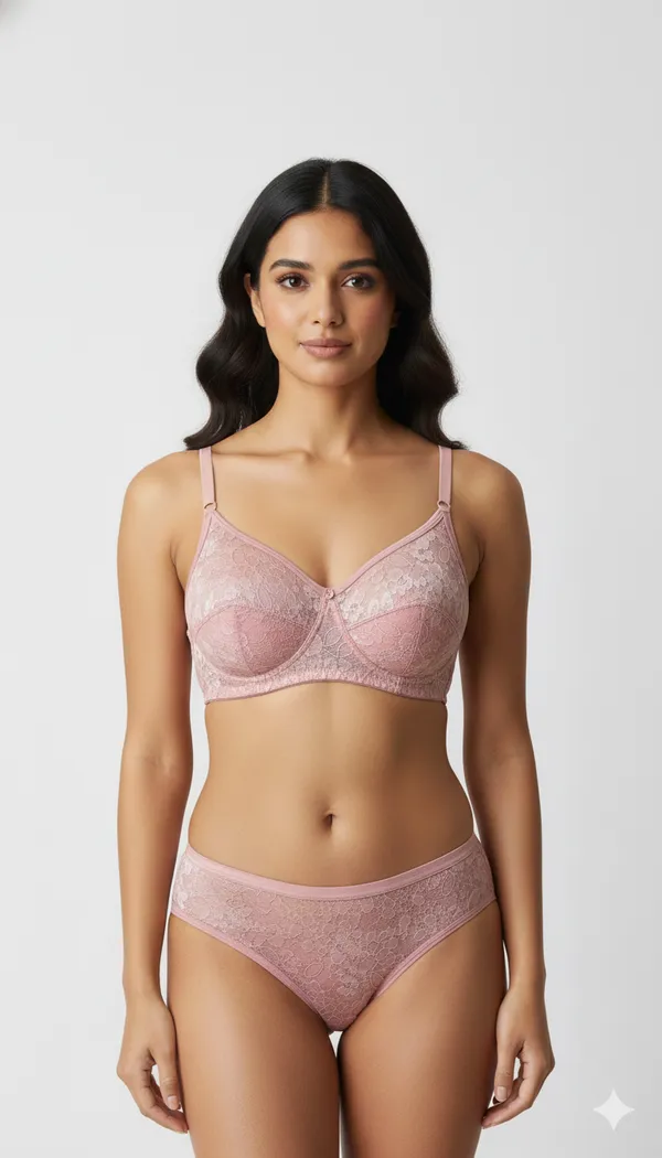 Women_Net_Non_Padded_Bra_And_Panty_Set_With_Lace