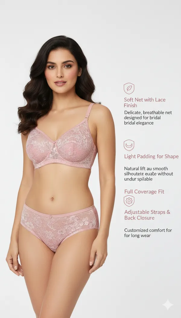 Women_Net_Non_Padded_Bra_And_Panty_Set_With_Lace