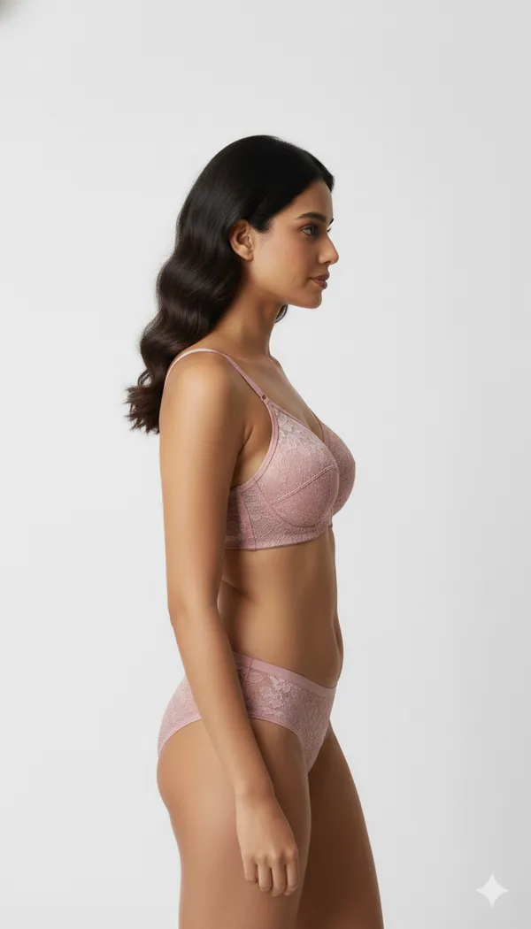 Women_Net_Non_Padded_Bra_And_Panty_Set_With_Lace