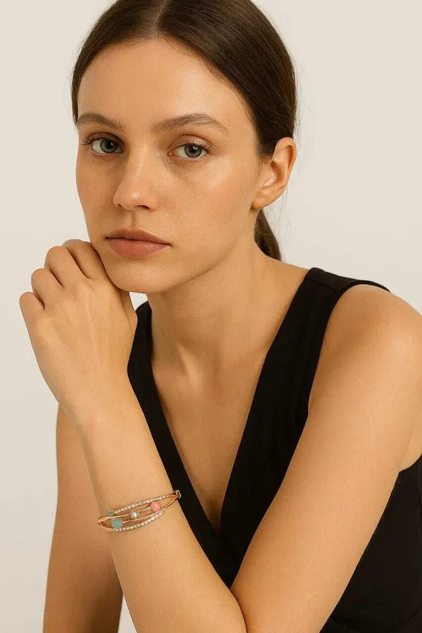 Multicolor_Crystal_Bangle_Bracelet_For_Women