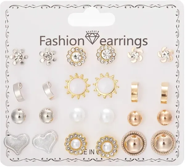 Pack_of_12_White_&_Gold_Alloy_Stud_Earring_For_Women