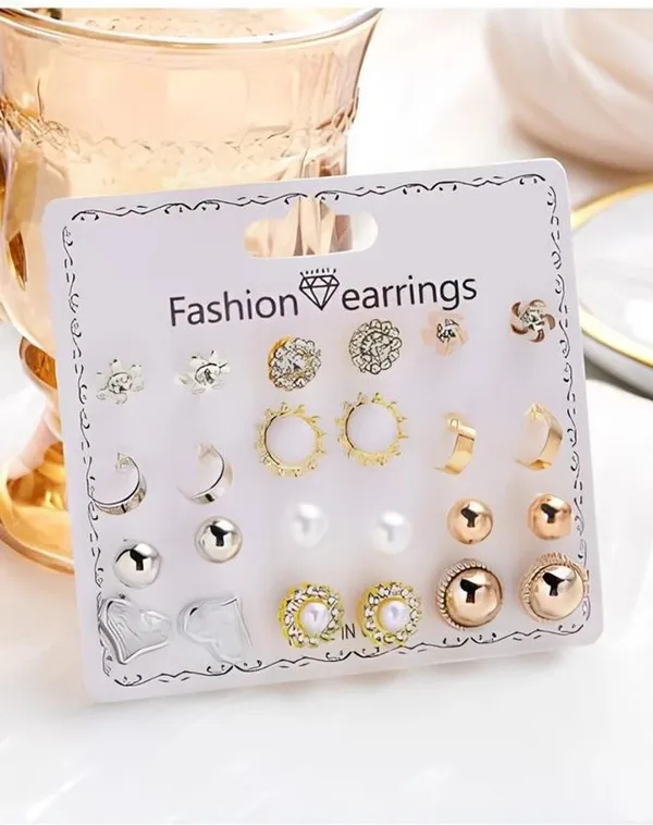 Pack_of_12_White_&_Gold_Alloy_Stud_Earring_For_Women