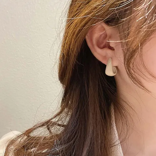 Beige_Acrylic_Resin_Stud_Earring_For_Women