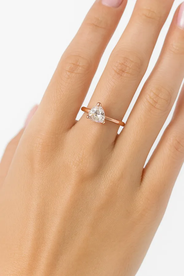 Elegant_Solitaire_Rings_Set_Rose_Gold_&_Silver_Finish_|_Trillion_&_Oval_Cut_Zirconia_Stones_|_Adjustable_Size_for_Women