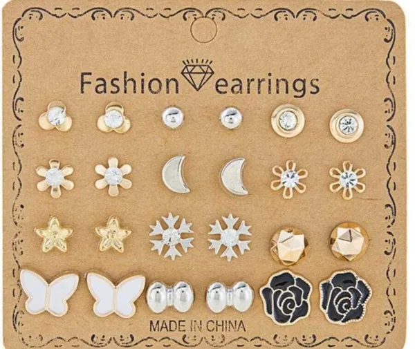 Multicolor_Alloy_Stud_Earring_For_Women