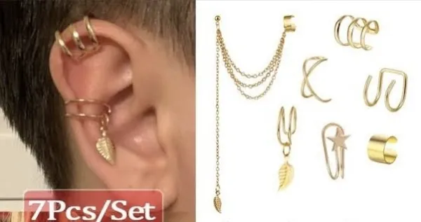 PACK_OF_5_Gold_Alloy_Cuff_Earring_For_Women
