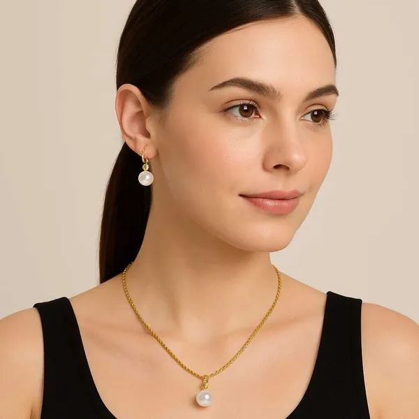 PACK_0F2_Gold_&_White_Alloy_Earring_&_Pendant_Set_For_Women