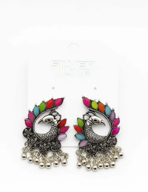 PACK_0F2_Multicolor_Silver_Stud_Earring_For_Women