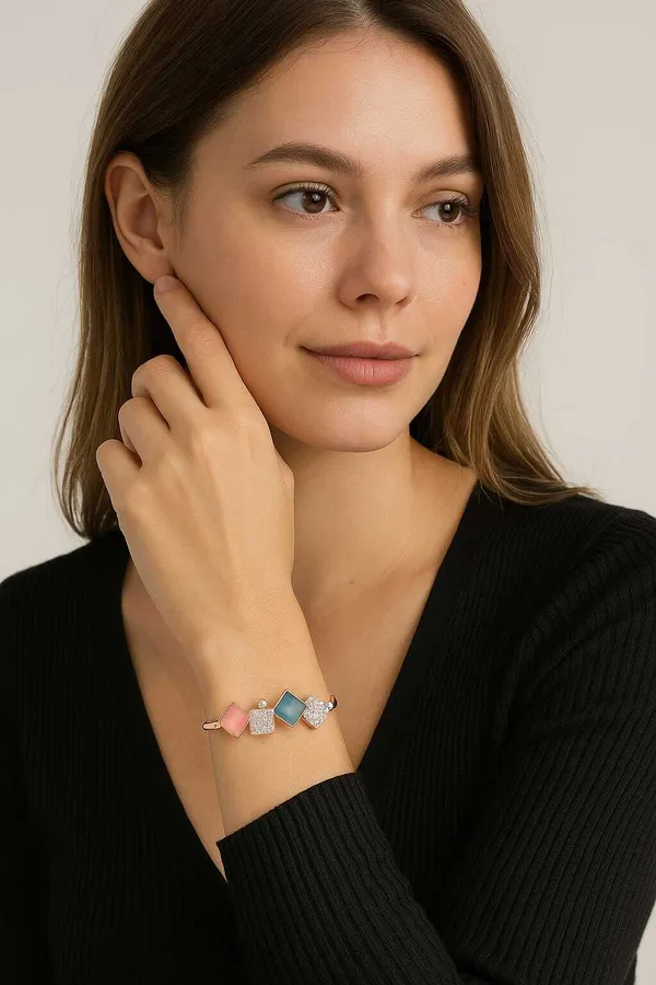 Multicolor_Alloy_Bangle_Bracelet_For_Women