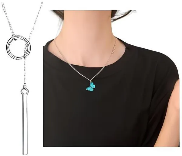 Silver&Blue_Alloy_Pendant_Set_For_Women