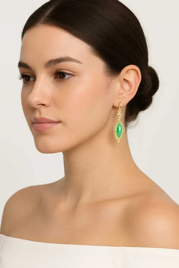 Green_&_Gold_Alloy_Drops_&_Danglers_For_Women