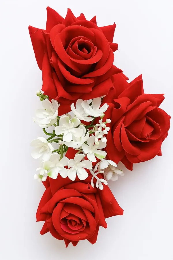 Red_Rose_&_White_Jasmine_Artificial_Floral_Gajra_/_Hair_Accessory