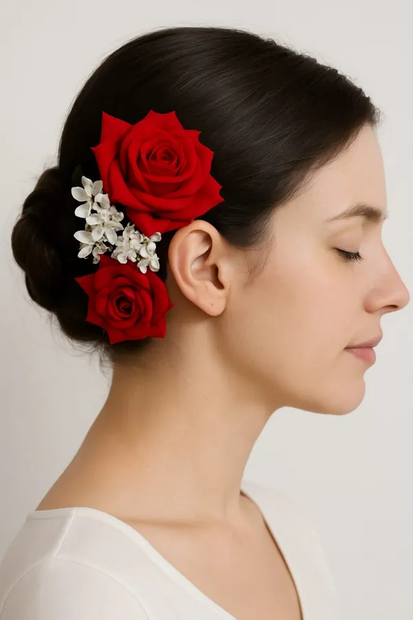Red_Rose_&_White_Jasmine_Artificial_Floral_Gajra_/_Hair_Accessory
