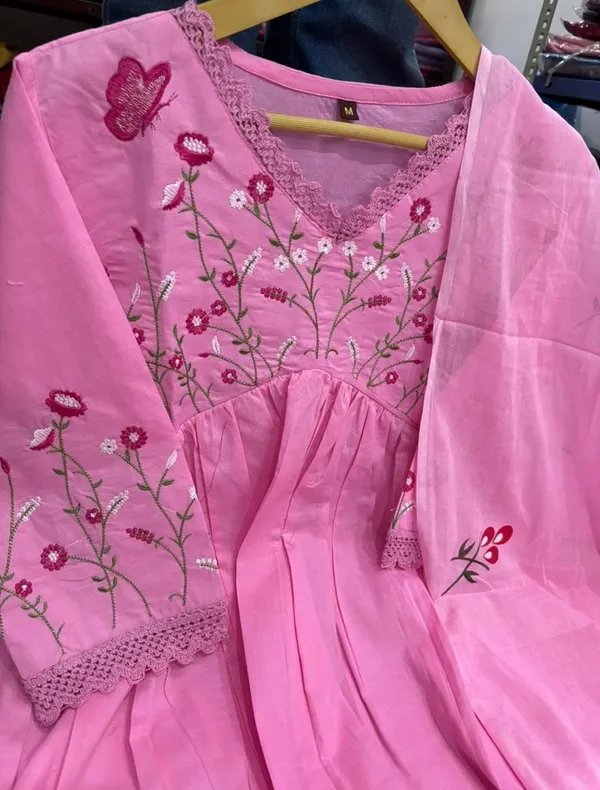 BABY_PINK_ANKARLI_KURTI_WITH_PANT_AND_BRUSH_PRINT_DUPPTA_SAT_