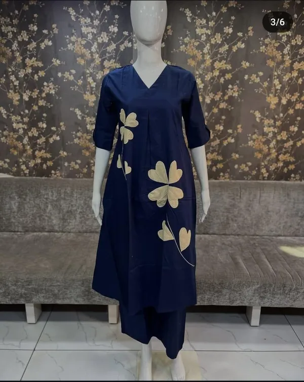 Blue_Patch_Work_Co-Ord_Set_For_Women