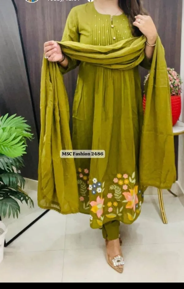 Green_Kurta,_Pant_&_Dupatta_For_Women_&_Girls