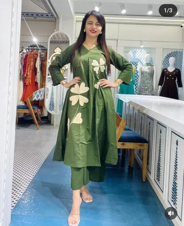 Green_Patch_Work_Co-Ord_Set_For_Women