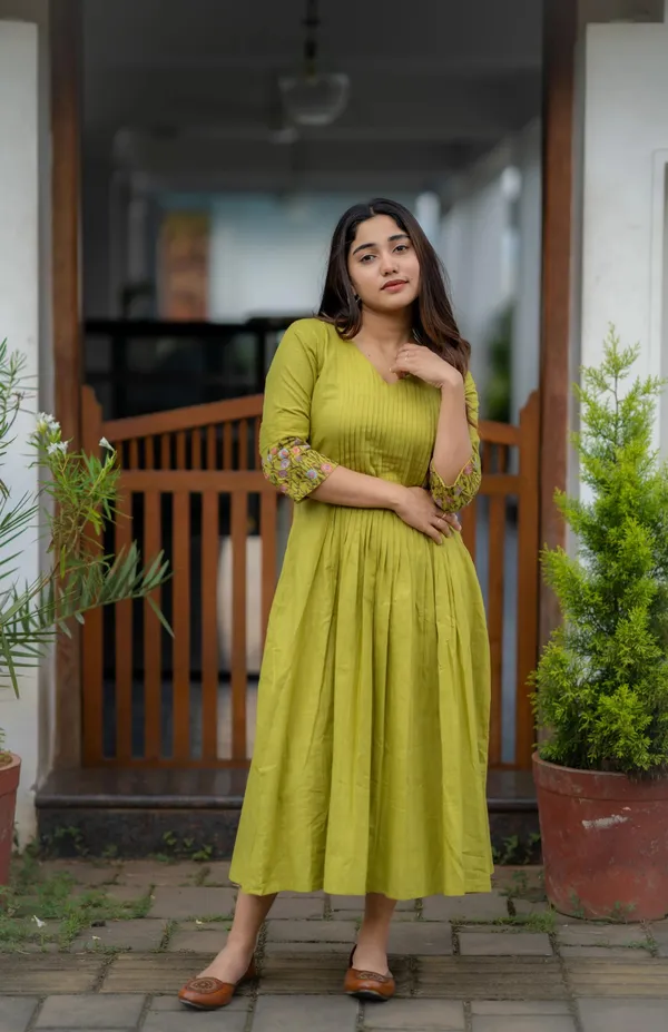 Green_Printex_Long_Fancy_Gown_For_Women_&_Girls