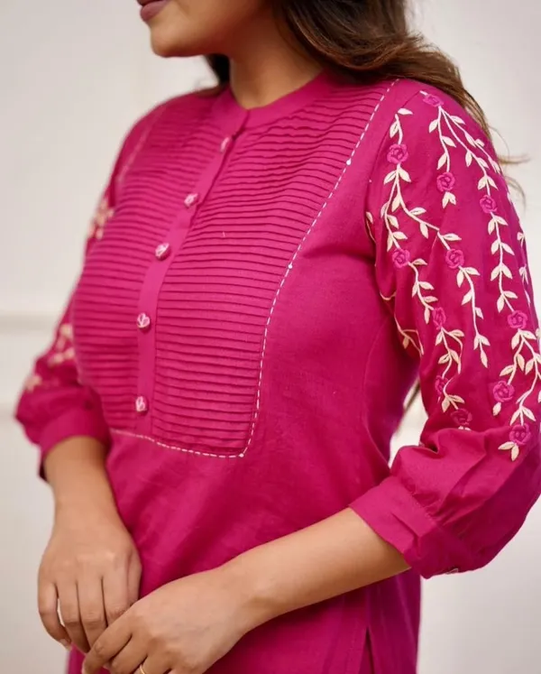 Rani_Pink_Printex_Kurta_&_Pant_For_Women_&_Girls