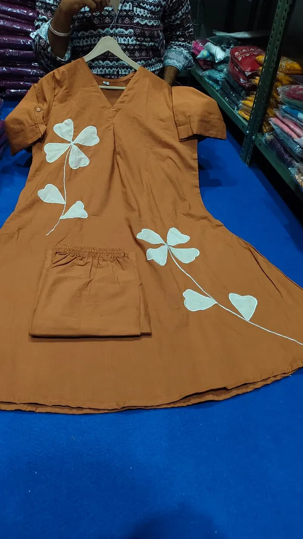 Brown_Patch_Work_Co-Ord_Set_For_Women