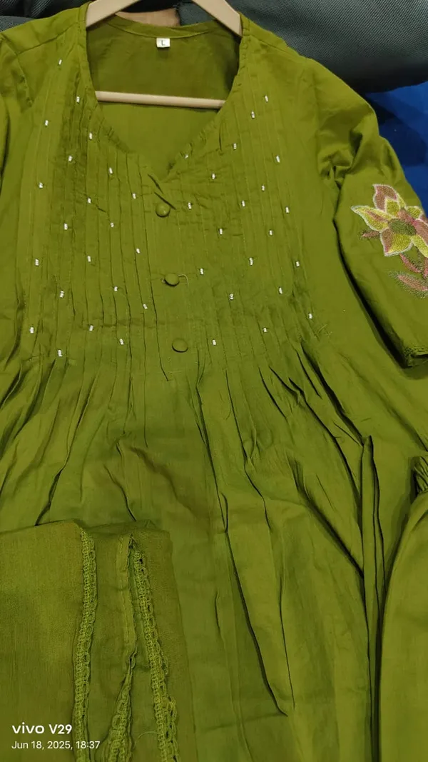 Green_Kurta,_Pant_&_Dupatta_For_Women_&_Girls