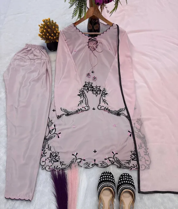 NEW_DESIGNER_WEDDING_WEAR_HEAVY_EMBROIDERY_WORK_KURTI_WITH_BOTTOM_WITH_DUPATTA_SET