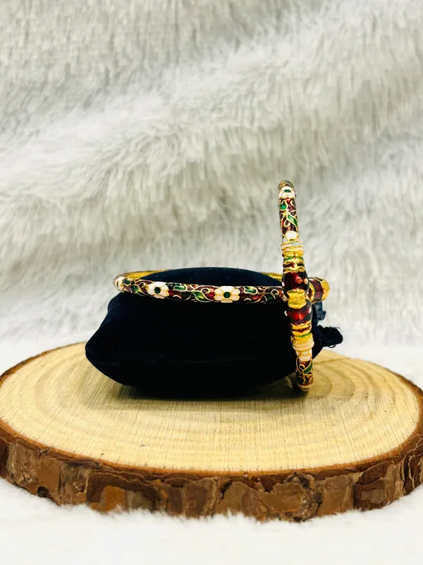 Maroon_Copper_&_Brass_Premium_&_Elegant_Meenakari_Kada_For_Women_(_Set_Of_2_)